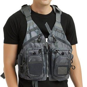 New Obcursco Fly Fishing Vest for Men & Women with Breathable Mesh